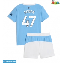 Manchester City Phil Foden #47 Hjemmedraktsett Barn 2025-26 Kortermet (+ Korte bukser)
